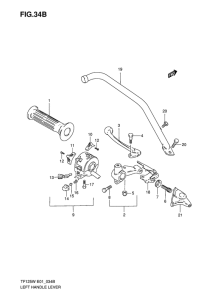 TF125 Рычаг сцепления