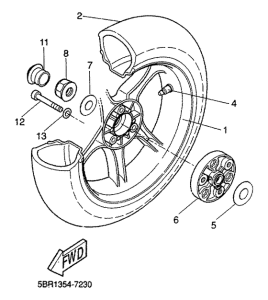 YQ50 Переднее колесо