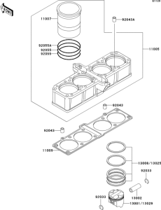 ZG1200 Цилиндр и поршни