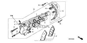 VT750C2 Передний суппорт