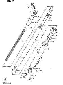 GS1100 Вилка передней оси