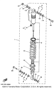 YZ125G1 Задняя подвеска