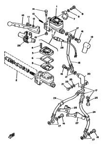 XS750 Front master cylinder.