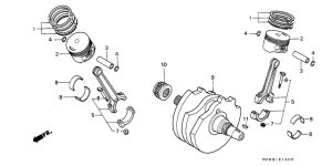 NTV650 Crankshaft / piston