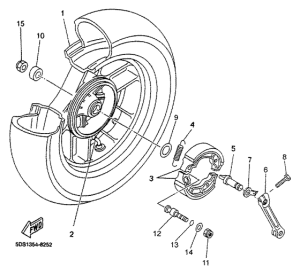 YP125R Переднее колесо
