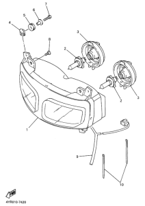FZ400 Headlight assy