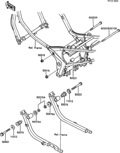 ZX600 Рама ,крепежные детали