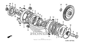 CRF70F Сцепление
