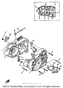 DT100J Картер двигателя
