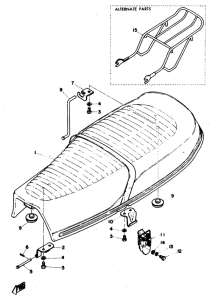 RD250 Сиденье