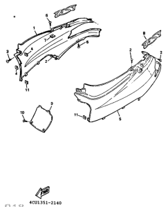 YE50 Side cover  /  oil tank
