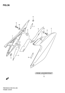 RMX450 Обтекатель задний