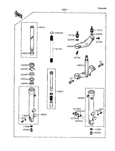 KR250 Передняя вилка