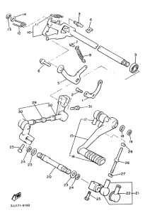 XVZ13TD Schaltwelle.pedal