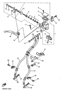 XJ900S Главный тормозной цилиндр