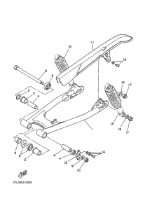 SR250 Brazo trasero. suspension