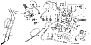 XR250R Handle lever / switch / cable