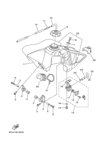 YZ85R Топливный бак