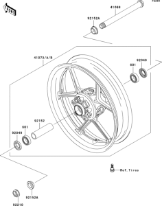 ZX1000 Переднее колесо