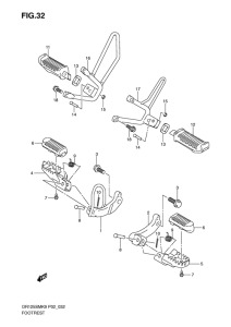 DR125 Подножки