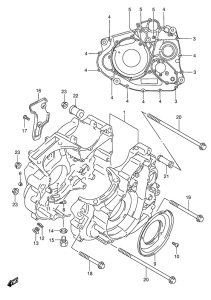 DR650 Картер двигателя