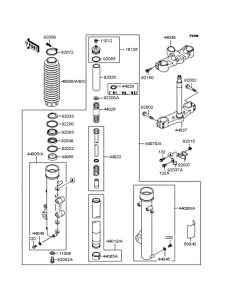 KLE400 Передняя вилка