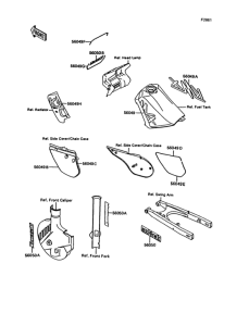 KMX125 Decals(blue)(kmx125-b6)