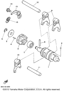 RT180A Shift cam - shift fork