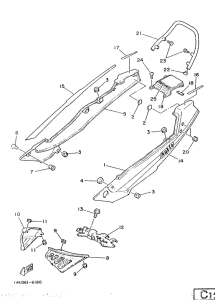 RD350LCF Side cover  /  oil tank