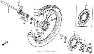 XR350R Front wheel 84-85