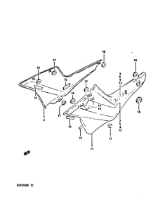 GSX550 Обтекатель задний