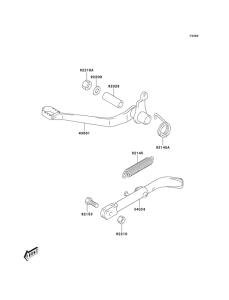 KDX50 Педаль тормоза