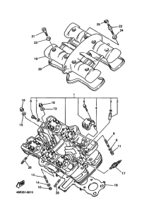 XJ600S Головка цилиндров