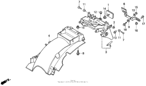 CB750 Задний бампер