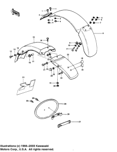 KD175 Fenders / number plate