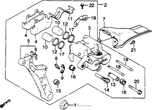 GL1100A Rear brake caliper 82