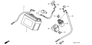 VTR1000F Аккумулятор