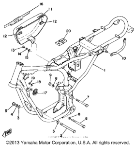 RS100B Frame - side cover