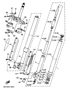 WR200R Передняя вилка