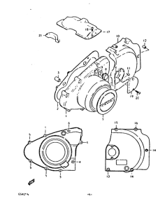GS425 Crankcase lh cover