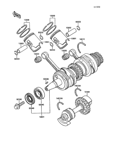 KR250 Коленвал и поршни