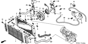CB900F Радиатор