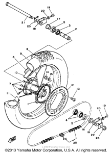 YZ250U Переднее колесо