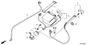 VTR250 Аккумулятор