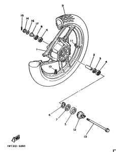 RD350LC Переднее колесо