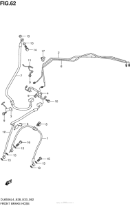 DL650 (ABS) Передние тормозные трубки