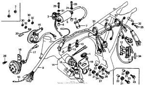 CB125S Wire harness + ignition coil + horn 76,78