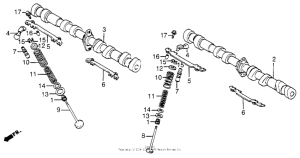 CB650SC Распределительный вал и клапана