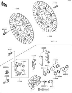 ZR550 Передний тормоз