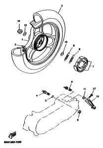YN100 Переднее колесо